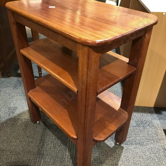 Mahogany Tiered Kitchen Block Trolley