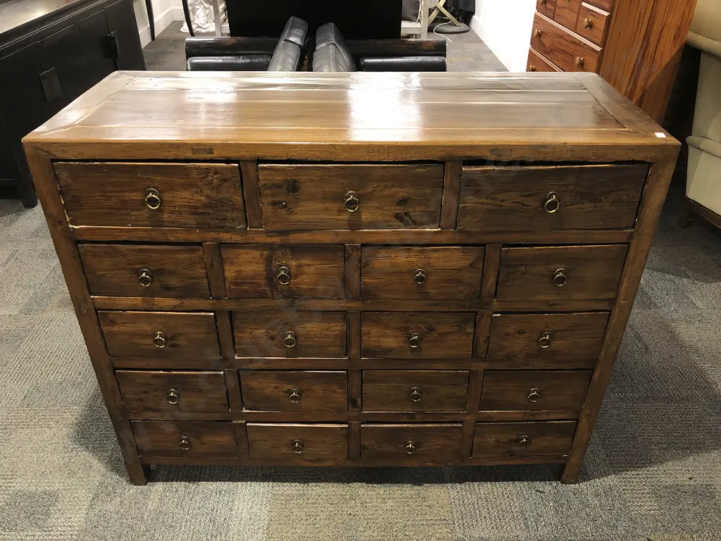 Chinese Elm Multi Drawer Medicine Chest Image 1++