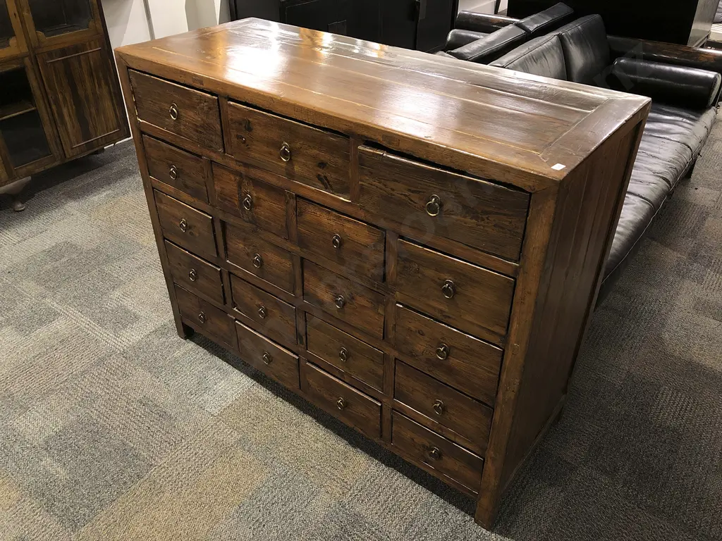 Chinese Elm Multi Drawer Medicine Chest Image 1++