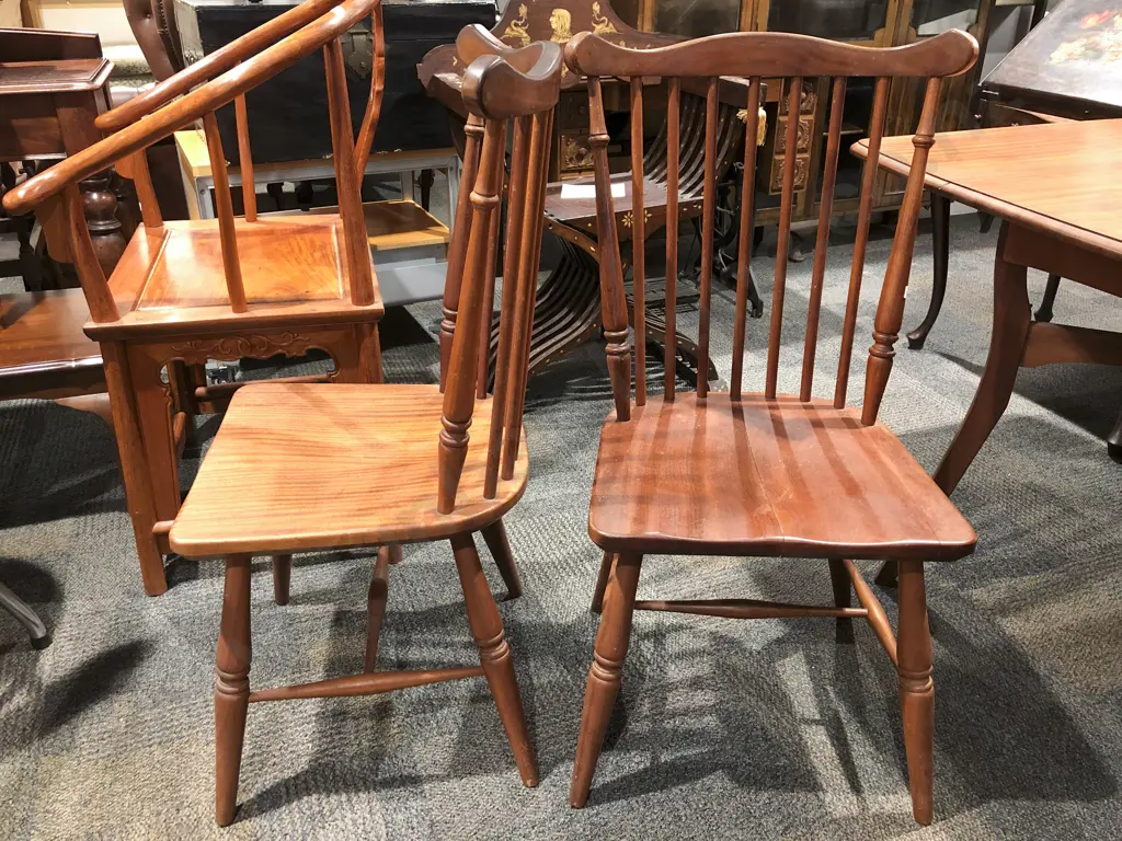 Four Stick Back Country Kitchen Chairs Image 1++