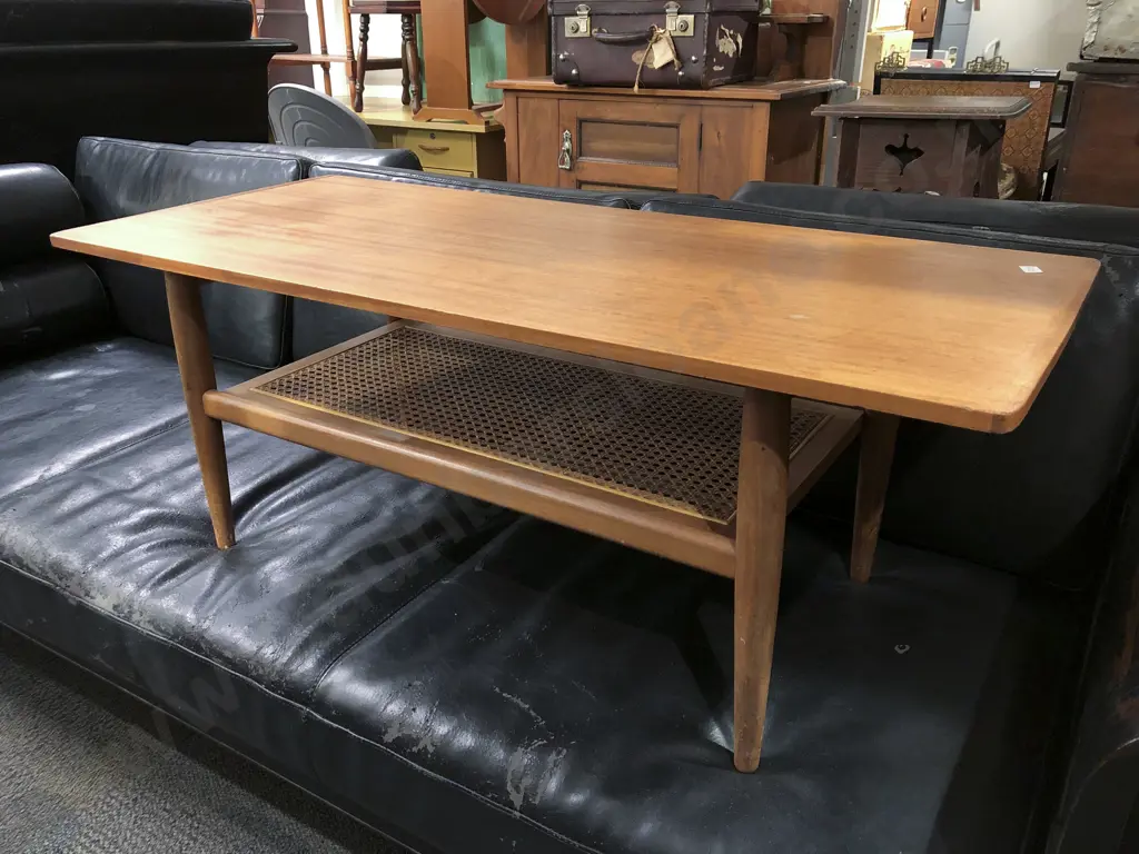 Mid-Century Two Tier Coffee Table Image 1++