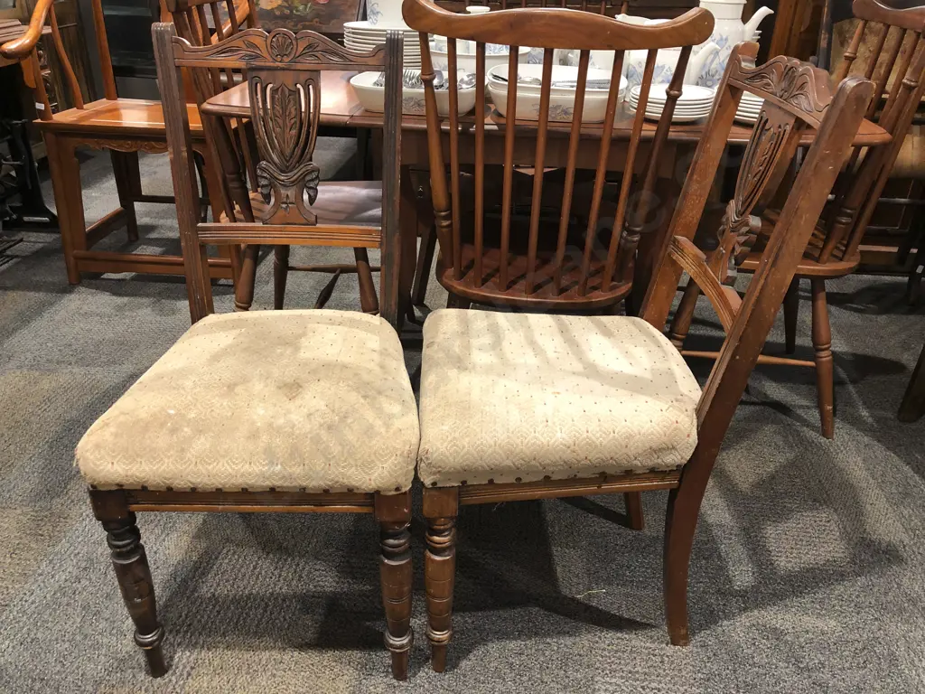 Three Colonial Kauri Dining Chairs Image 1++