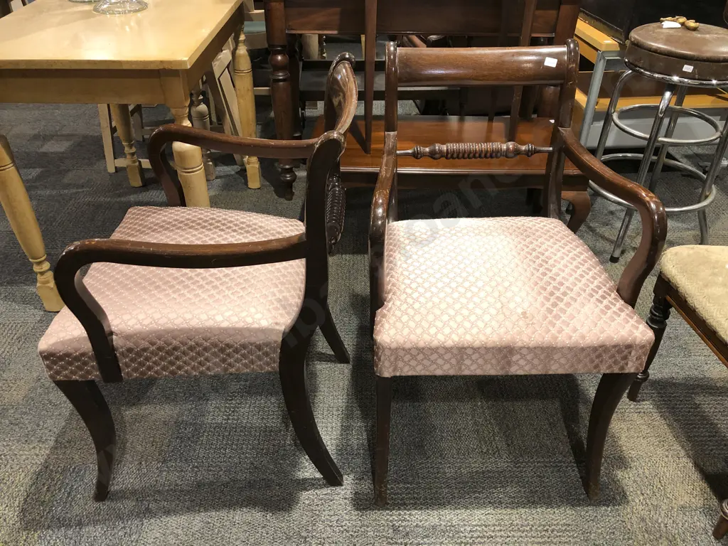 Pair of Mahogany Carver Chairs Image 1++