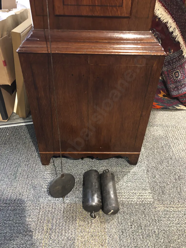 Geo III Oak Cased Grandfather Clock Image 1++