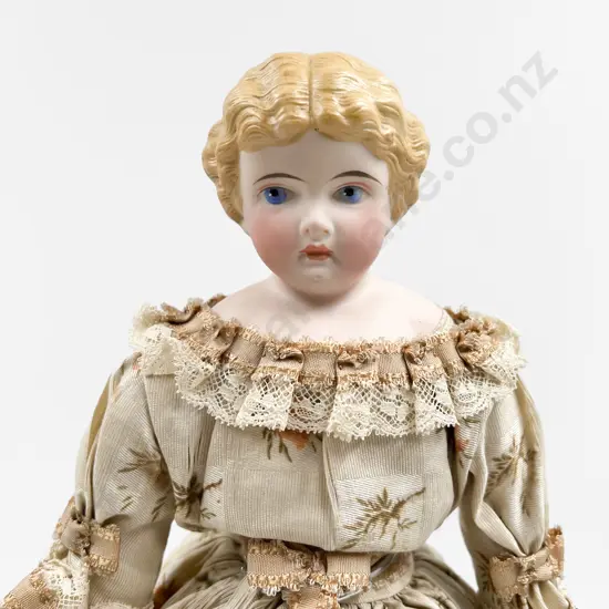 German Parian Bisque Shoulder Plate Doll