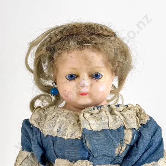 Antique Wax Over Composition Shoulder Plate Doll