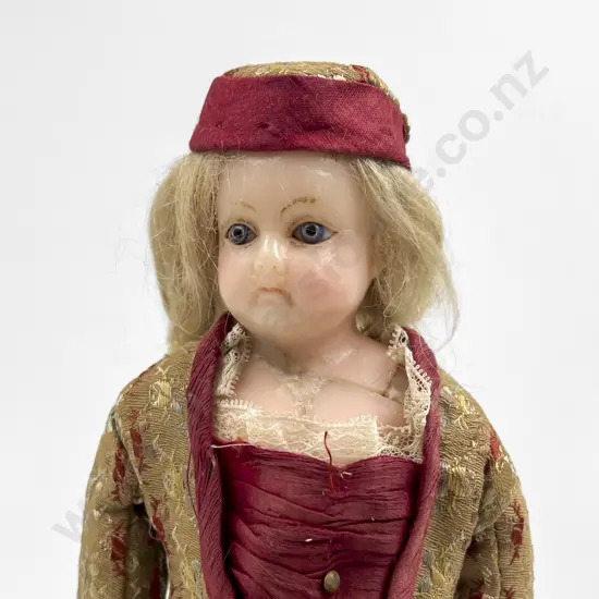 Antique Wax Over Composition Shoulder Plate Doll