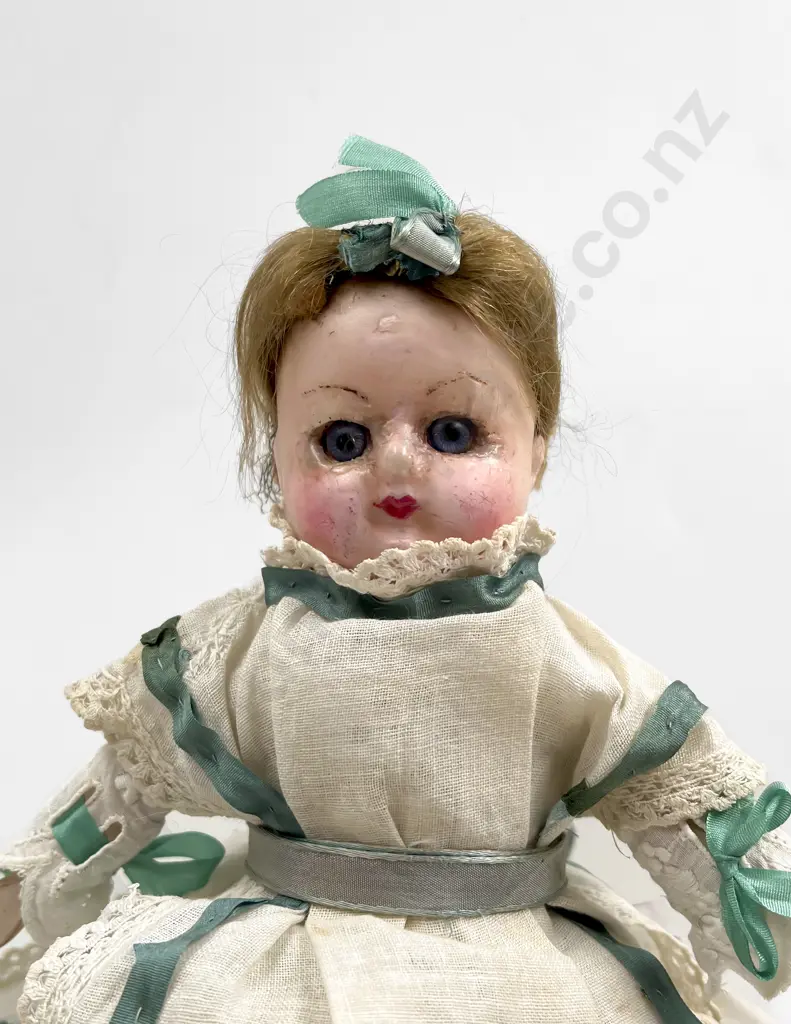 Antique Wax Over Composition Shoulder Plate Doll Image 1++
