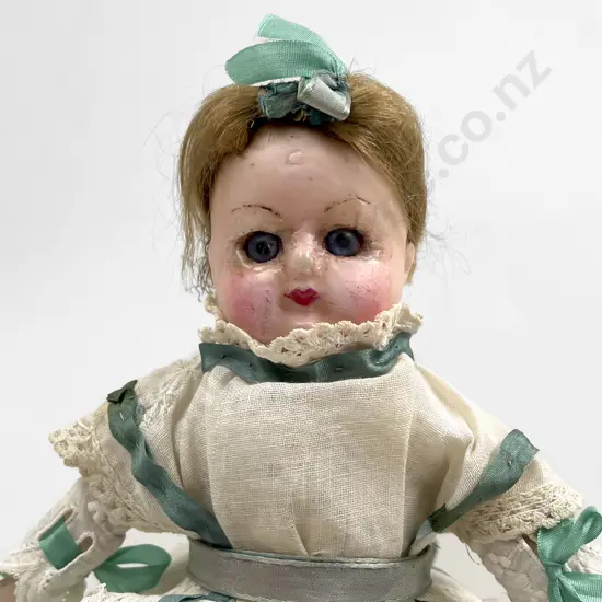 Antique Wax Over Composition Shoulder Plate Doll