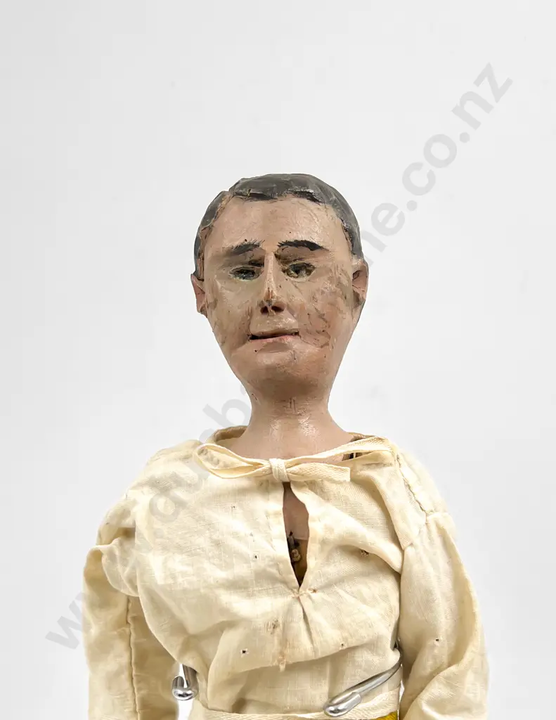 Antique Artisan Carved Wooden Doll Image 1++