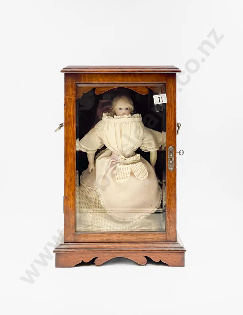Antique Poured Wax Shoulder Plate Doll Image 1++
