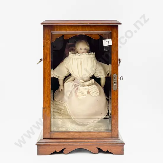 Antique Poured Wax Shoulder Plate Doll