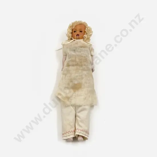 Antique Wax Over Composition Shoulder Plate Doll