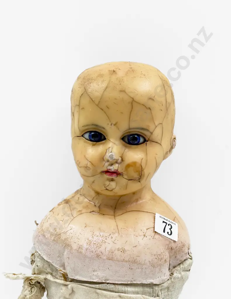 Antique Wax Over Composition Shoulder Plate Doll Image 1++