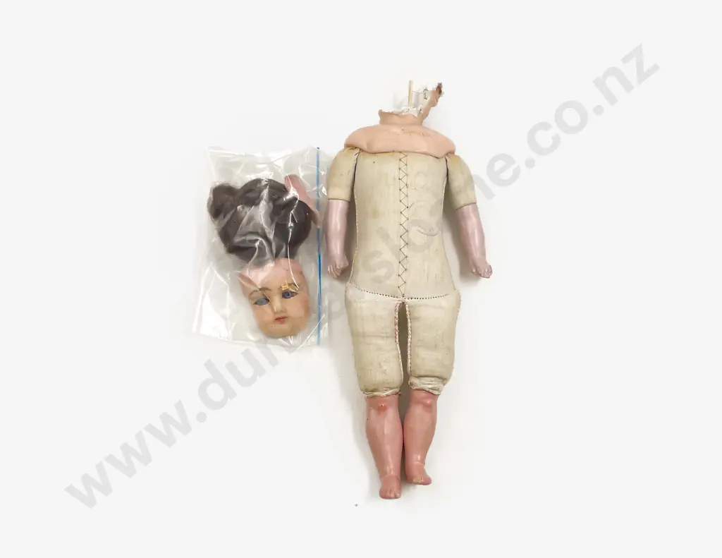 Antique Wax Over Composition Shoulder Plate Doll Image 1++