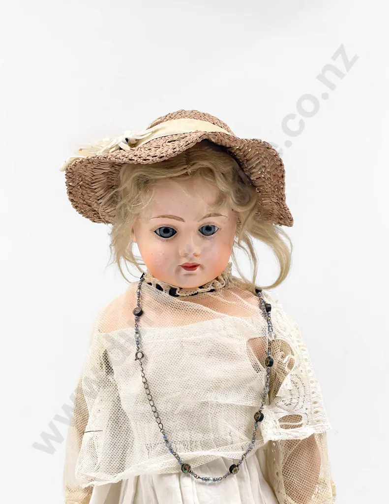 Antique German Composition Shoulder Plate Doll Image 1++