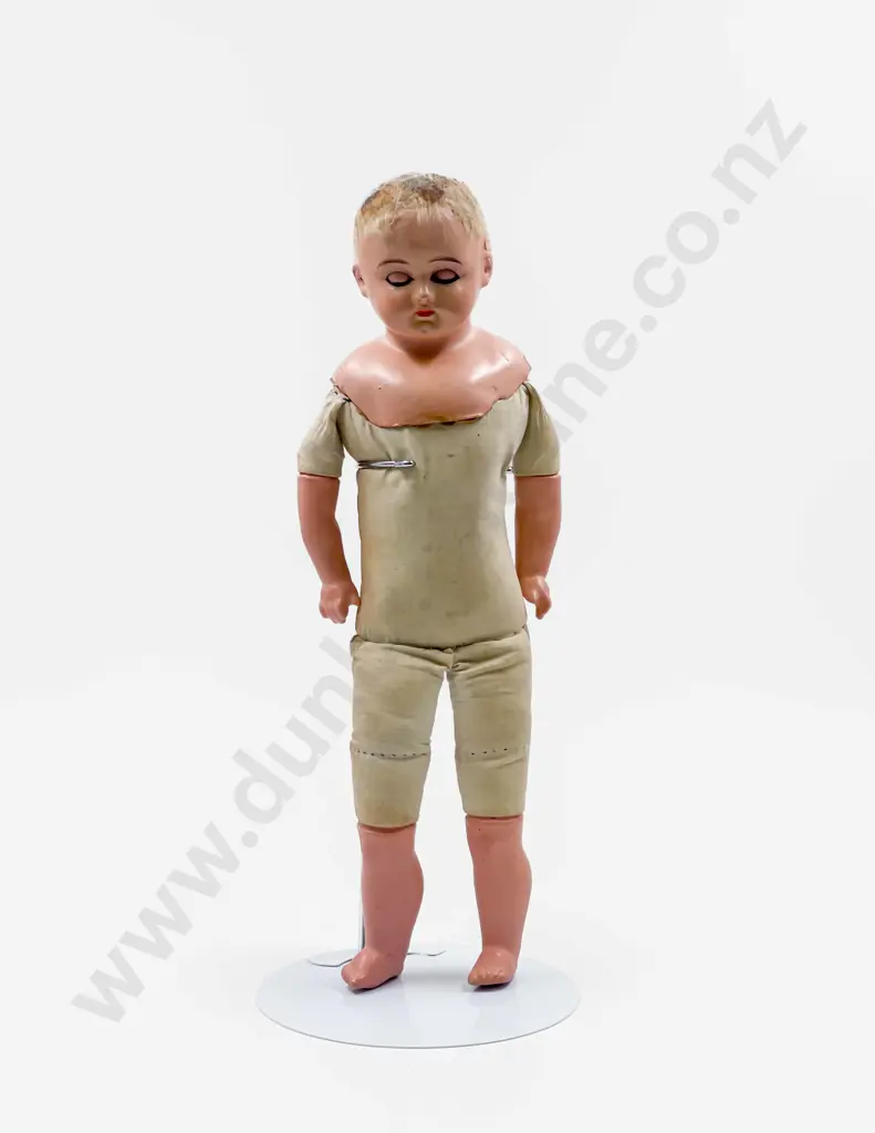 Antique German Composition Shoulder Plate Doll Image 1++