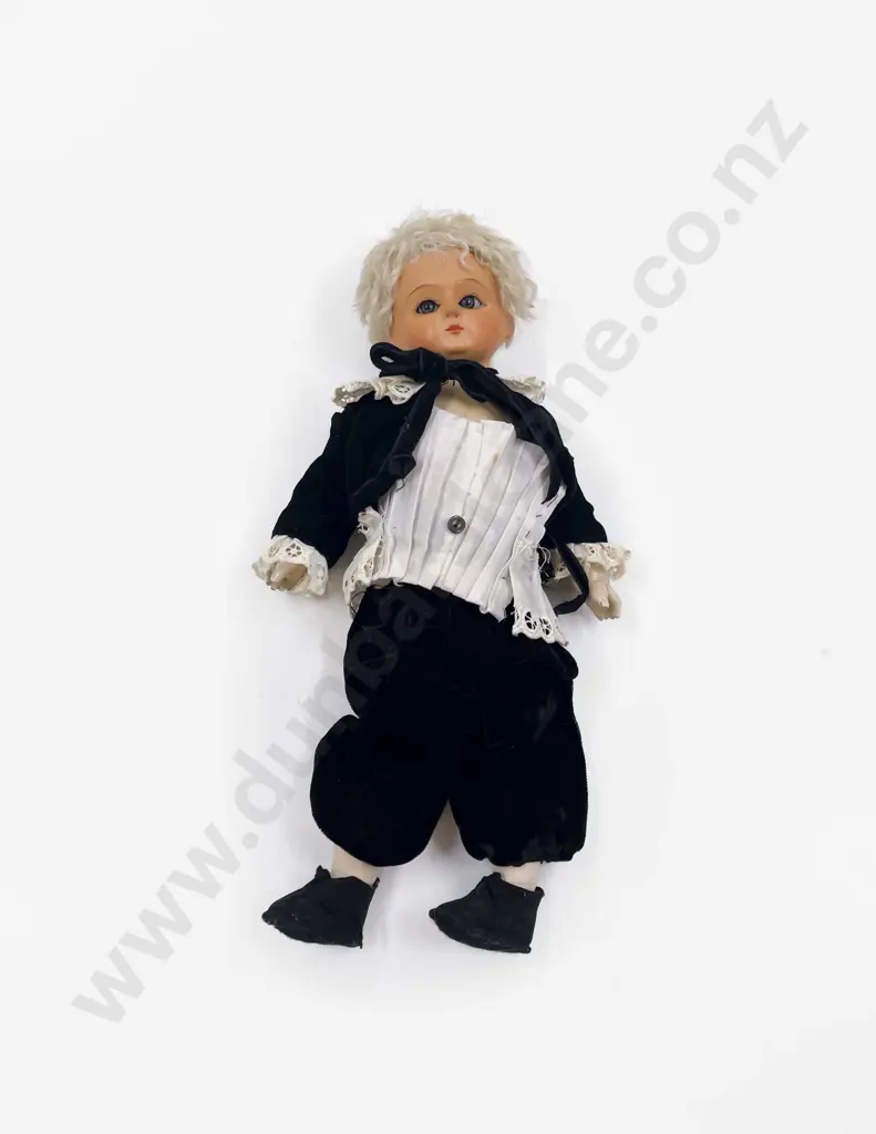 Antique German Composition/Celluloid Socket Head Character Doll Image 1++