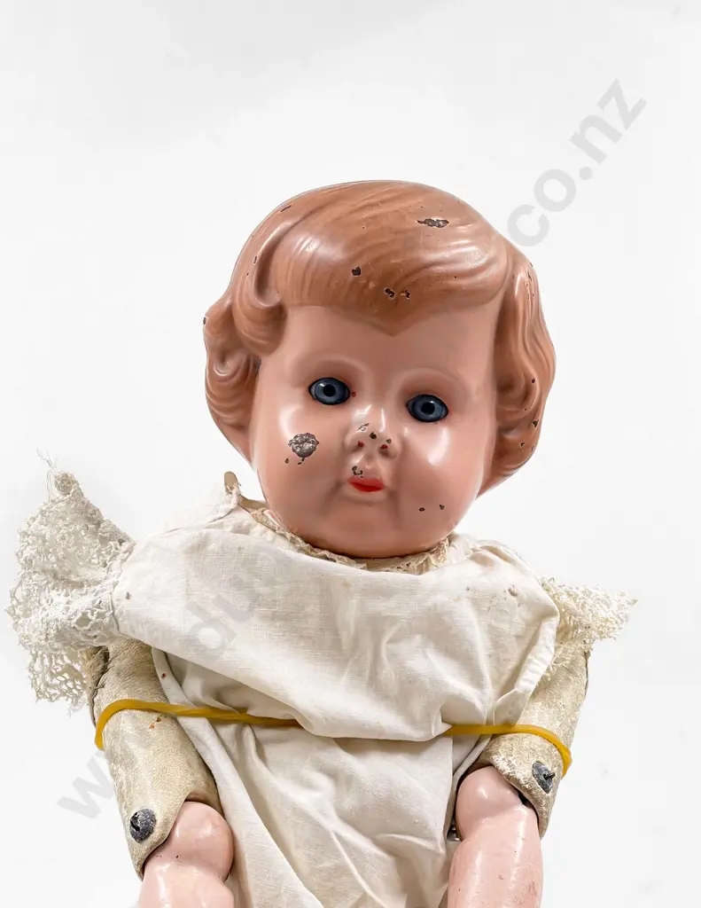 Buschow & Beck Tin Head Shoulder Plate Doll Image 1++