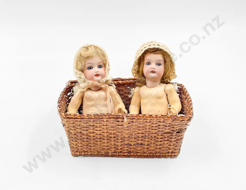 Pair Armand Marseille Bisque Dolls Image 1++