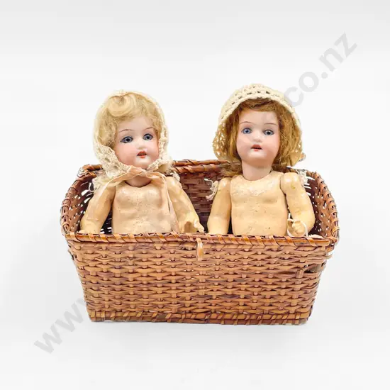 Pair Armand Marseille Bisque Dolls
