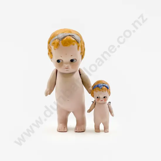 Two All Bisque Character Dolls