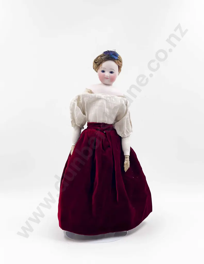 C1870 E Barrois French Bisque Shoulder Head Fashion Doll Image 1++
