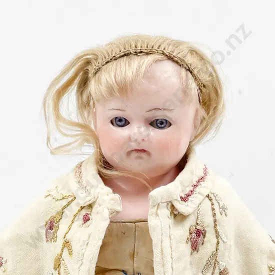 Antique Wax Over Composition Shoulder Plate Doll