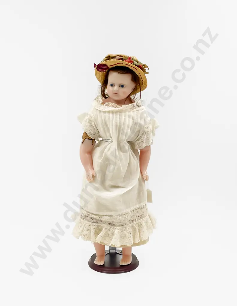'Sarah Amelia' Antique Poured Wax Shoulder Plate Doll Image 1++