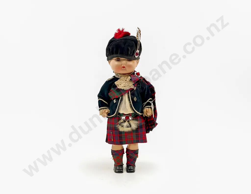 Roddy Made in England All Hard Plastic Doll in Scottish Outfit Image 1++