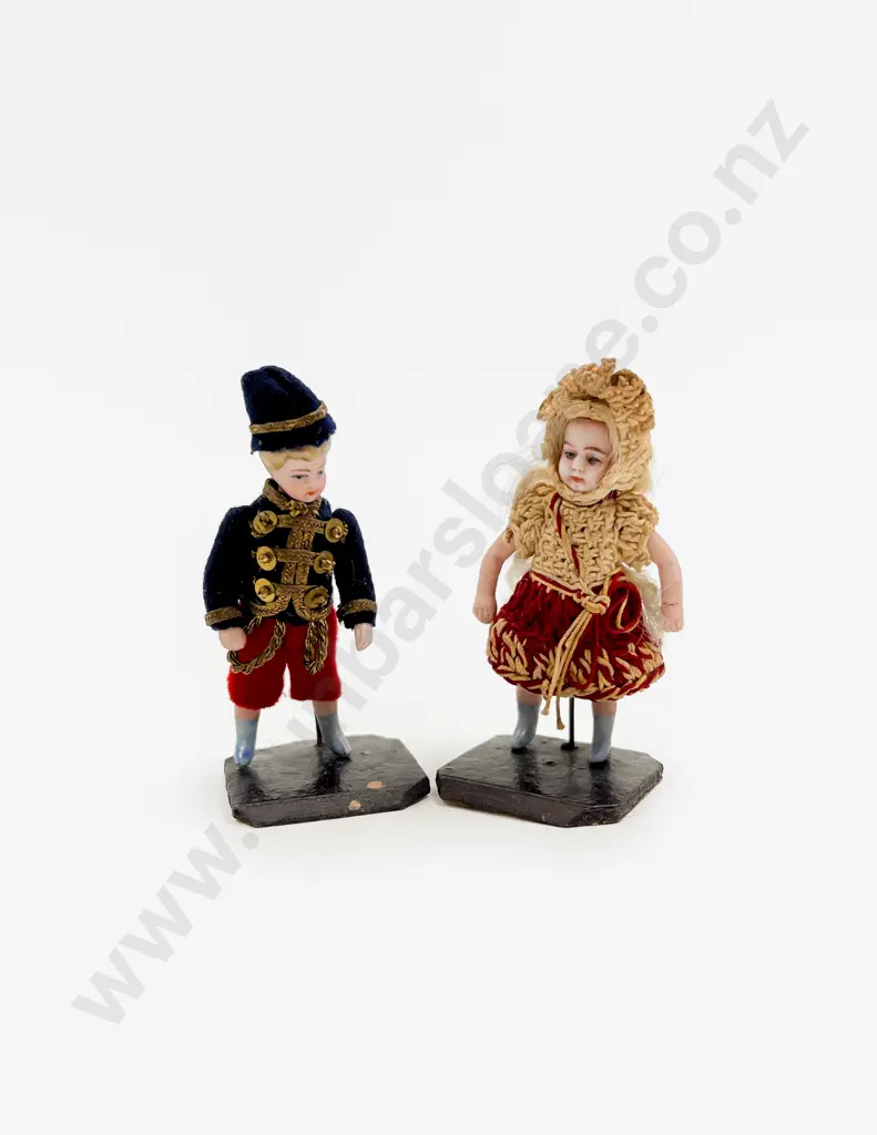Two Small German All Bisque Dolls Image 1++