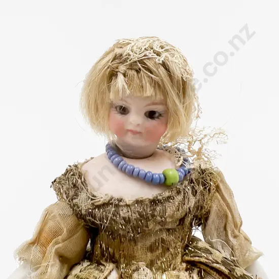 Small German Bisque Shoulder Plate Doll
