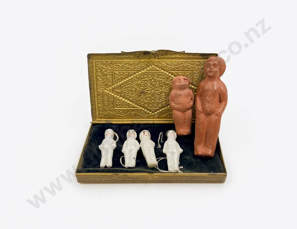 Four German China Pudding Dolls Image 1++