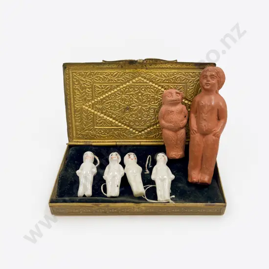 Four German China Pudding Dolls