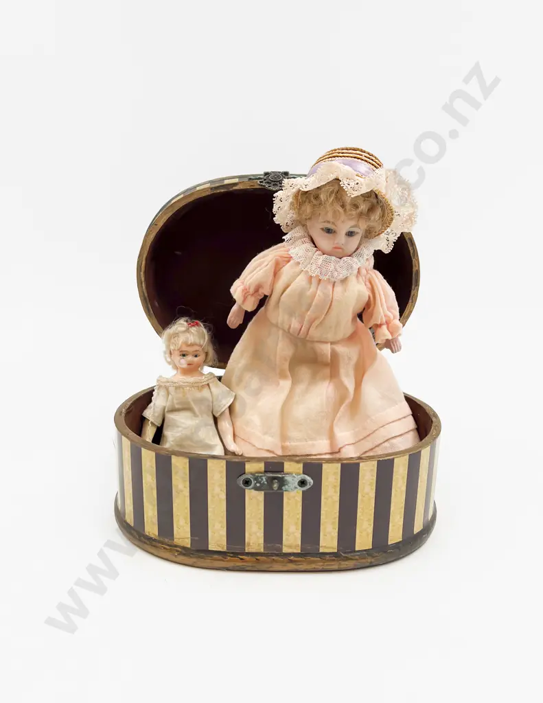 Two Antique Small Wax Dolls Image 1++