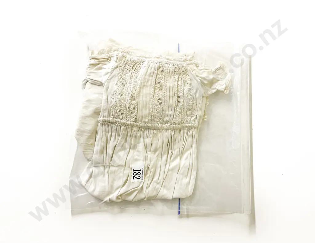 Vintage Dolls Cotton Broderie Anglaise Christening Gown and Petticoat Image 1++