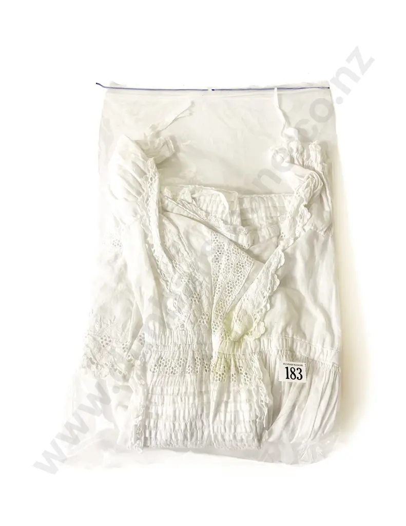 Edwardian Cotton Broderie Anglaise Christening Gown Image 1++