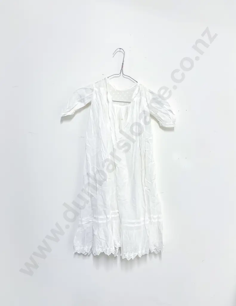 Two Edwardian Fine Cotton Broderie Anglasie Christening/Cot Gowns Image 1++