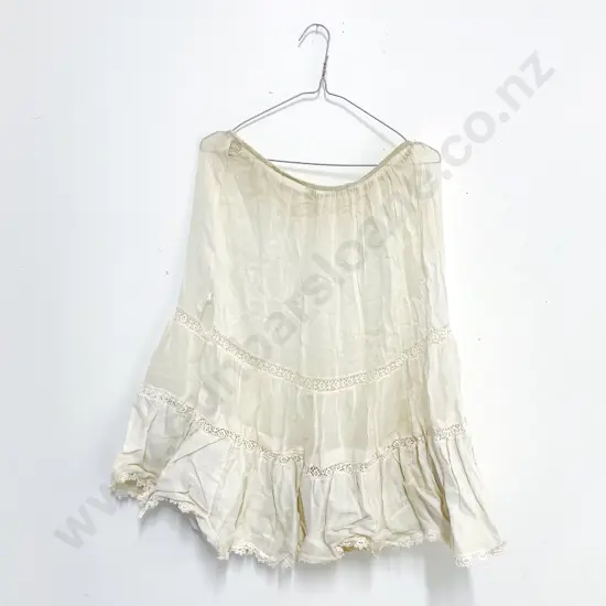 Edwardian Cotton Broderie Anglasie Adult Petticoat