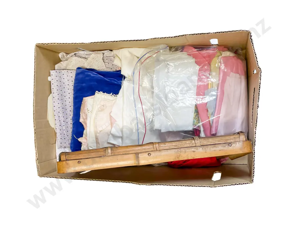 Qty Vintage Material Remnants Image 1++