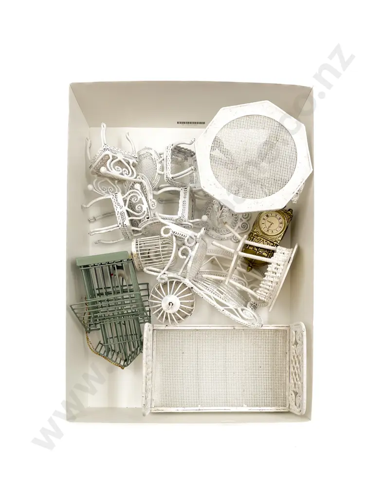 Collection White Metal Dolls House Furniture Image 1++