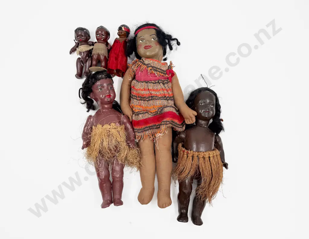 Collection Vintage NZ Composition Maori Dolls (6) Image 1++