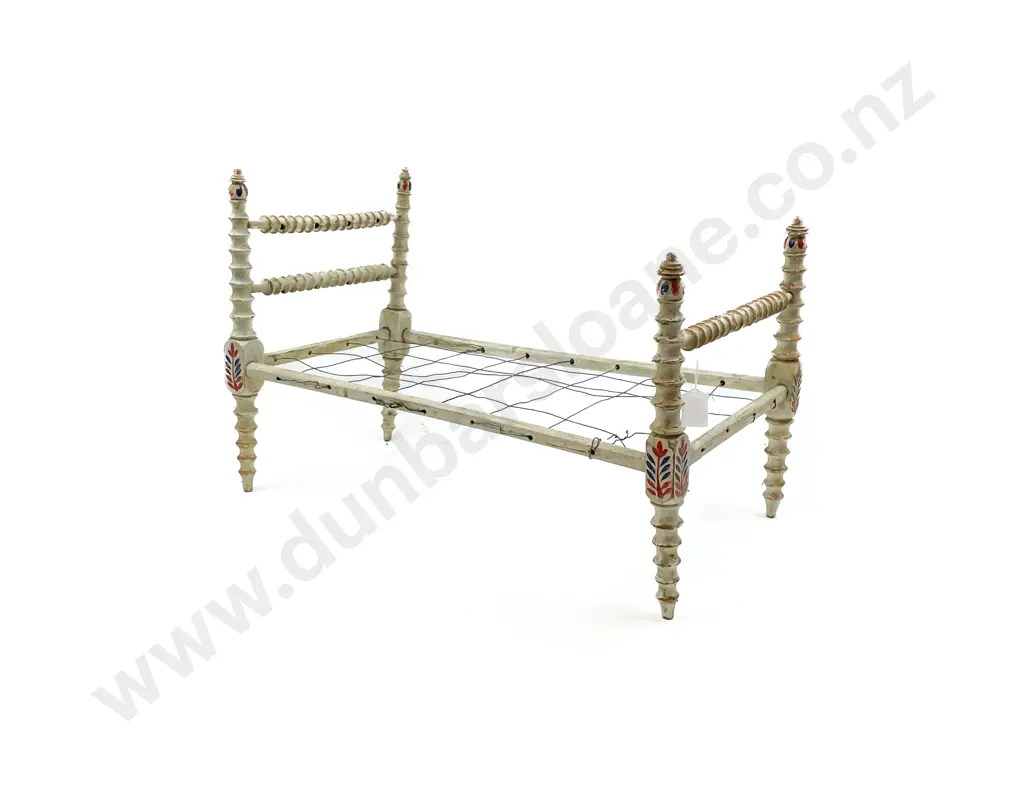 Victorian Painted Dolls Bed Image 1++