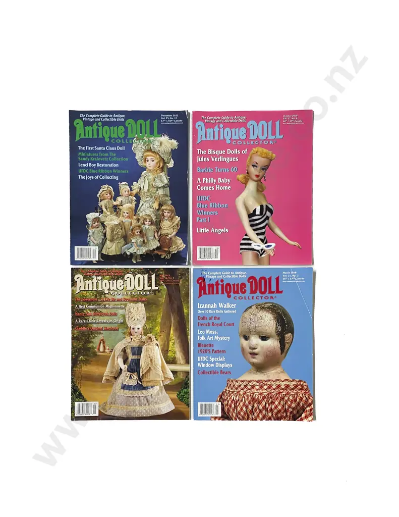 Carton Qty Antique Doll Collector Magazines Image 1++