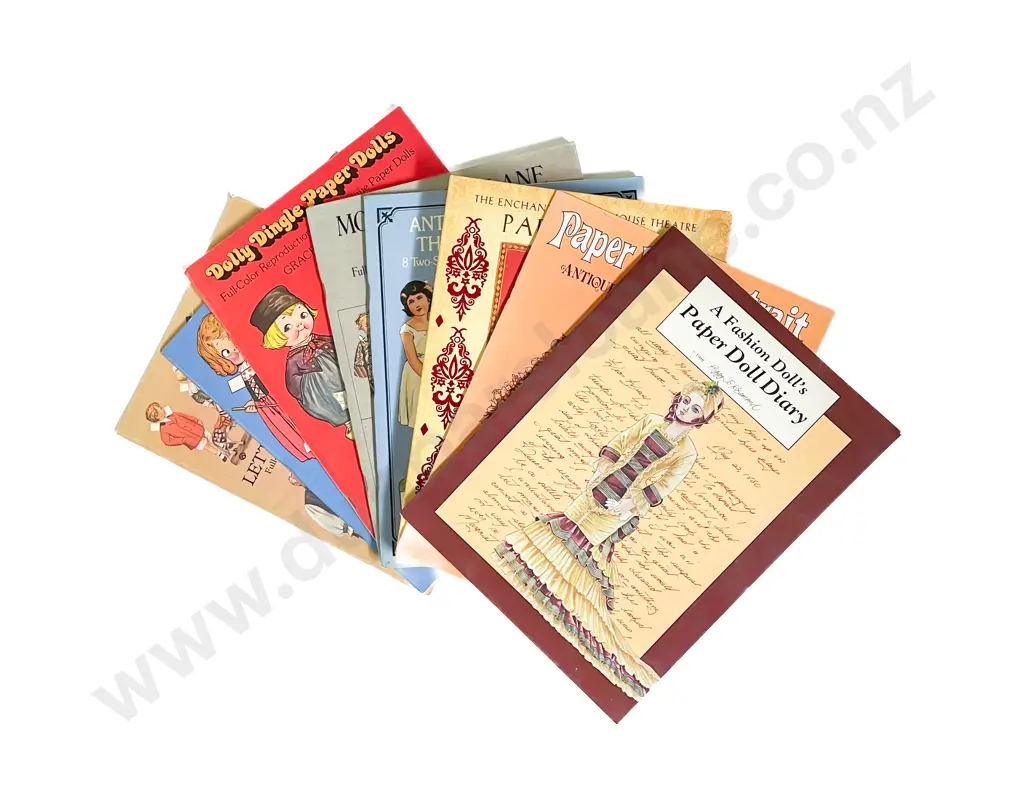Collection Eight Assorted Paper Doll Cut-Out Books Image 1++