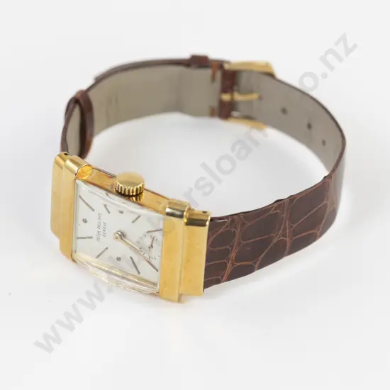 C1965 18ct Cased Patek Philippe 'Top Hat' Reference 1450 Wrist Watch