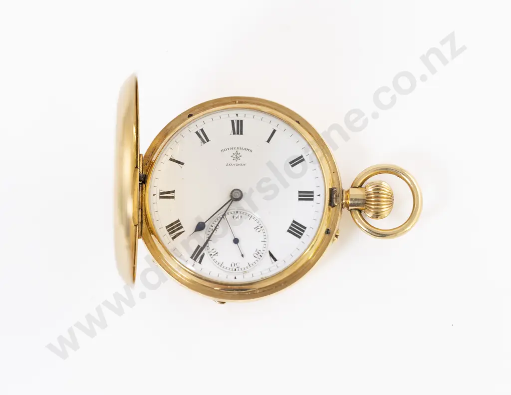 18ct Hunter Cased Lever Wind Pocket Watch Image 1++