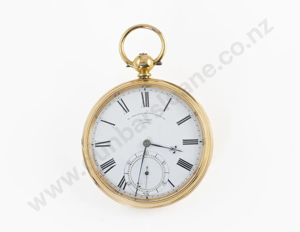 18ct Open Face Key Wind Pocket Watch Image 1++