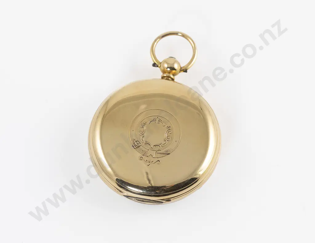 18ct Open Face Key Wind Pocket Watch Image 1++