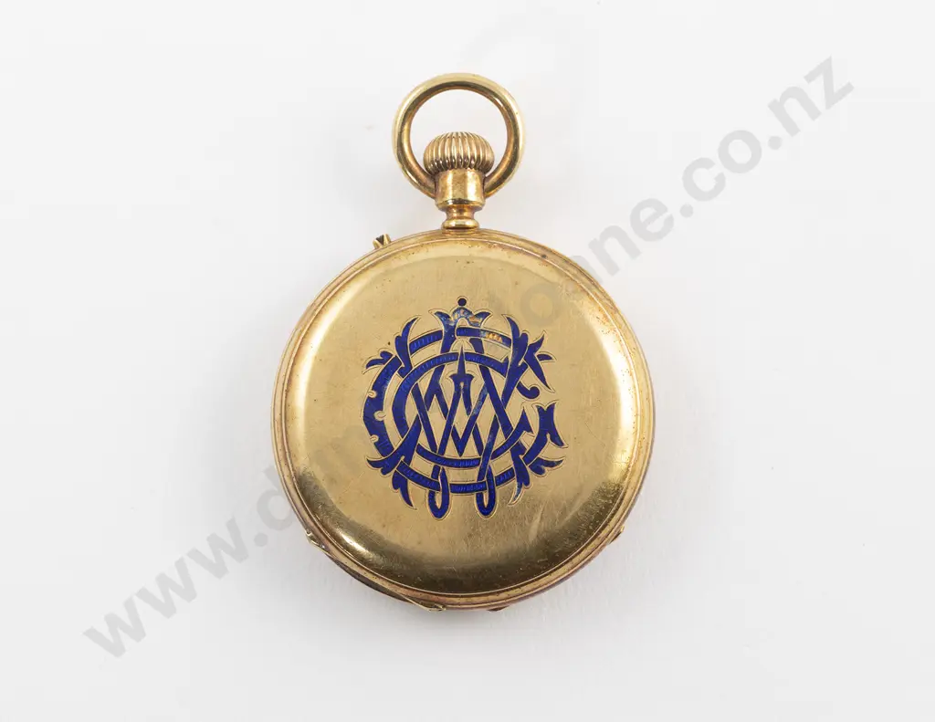 14ct (tested) Open Faced Lever Wind Small Pocket Watch Image 1++